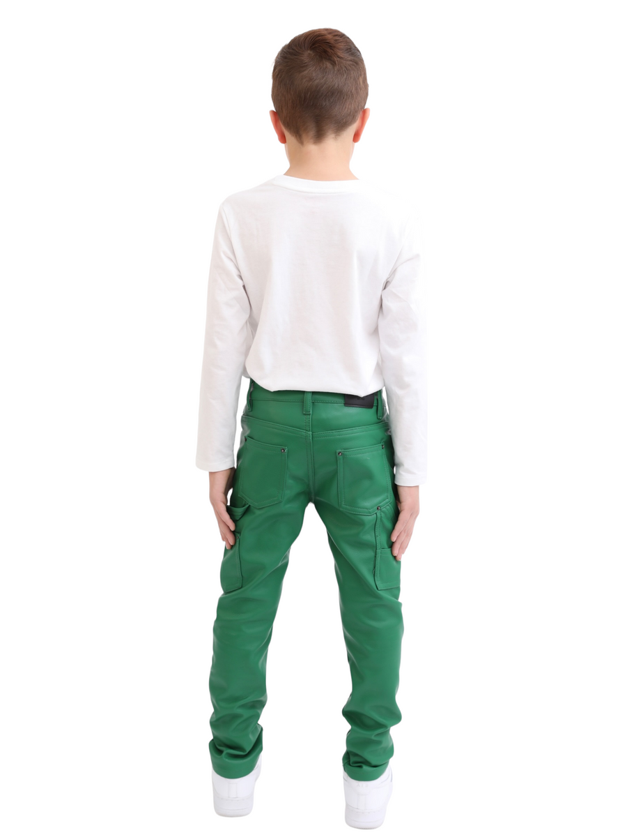 VPLAY KIDS LEATHER STACKED "ALPHA 2.0" GREEN
