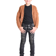 KIDS "6TH NBRHD" MOCHA SWEATER