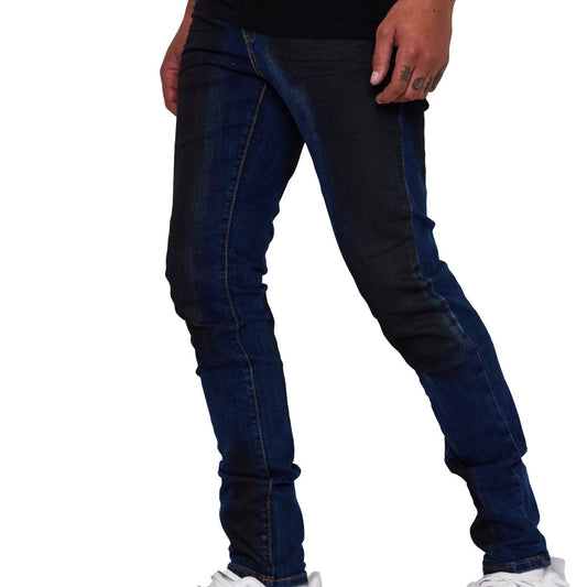 “ANOM” JEANS NERO BLU WAXED - Valabasas