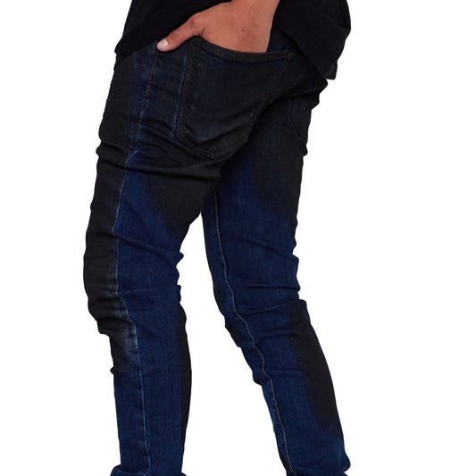 “ANOM” JEANS NERO BLU WAXED - Valabasas