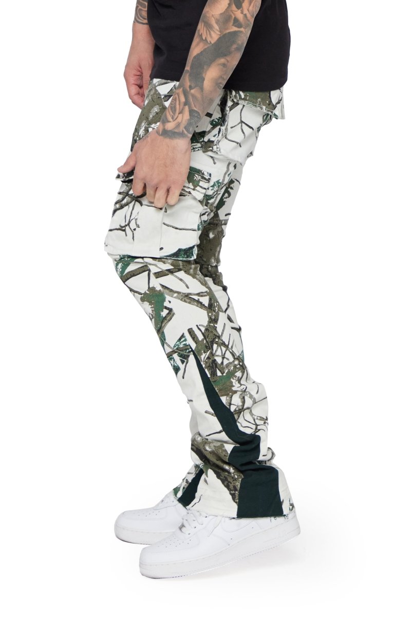 "COMMANDER 2.0" GREY FOREST STACKED FLARE JEAN - Valabasas