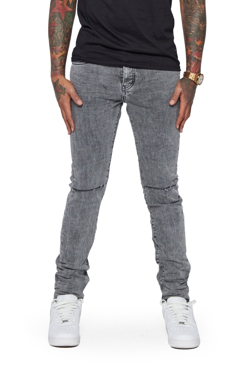 "MR CLEAN” LT.GREY WASHED SKINNY JEAN