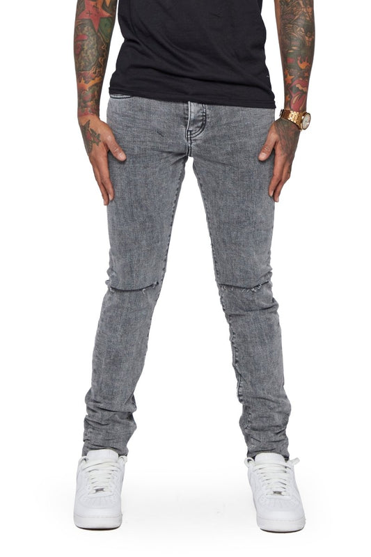 "MR CLEAN” SKINNY JEAN LT.GREY WASHED - Valabasas