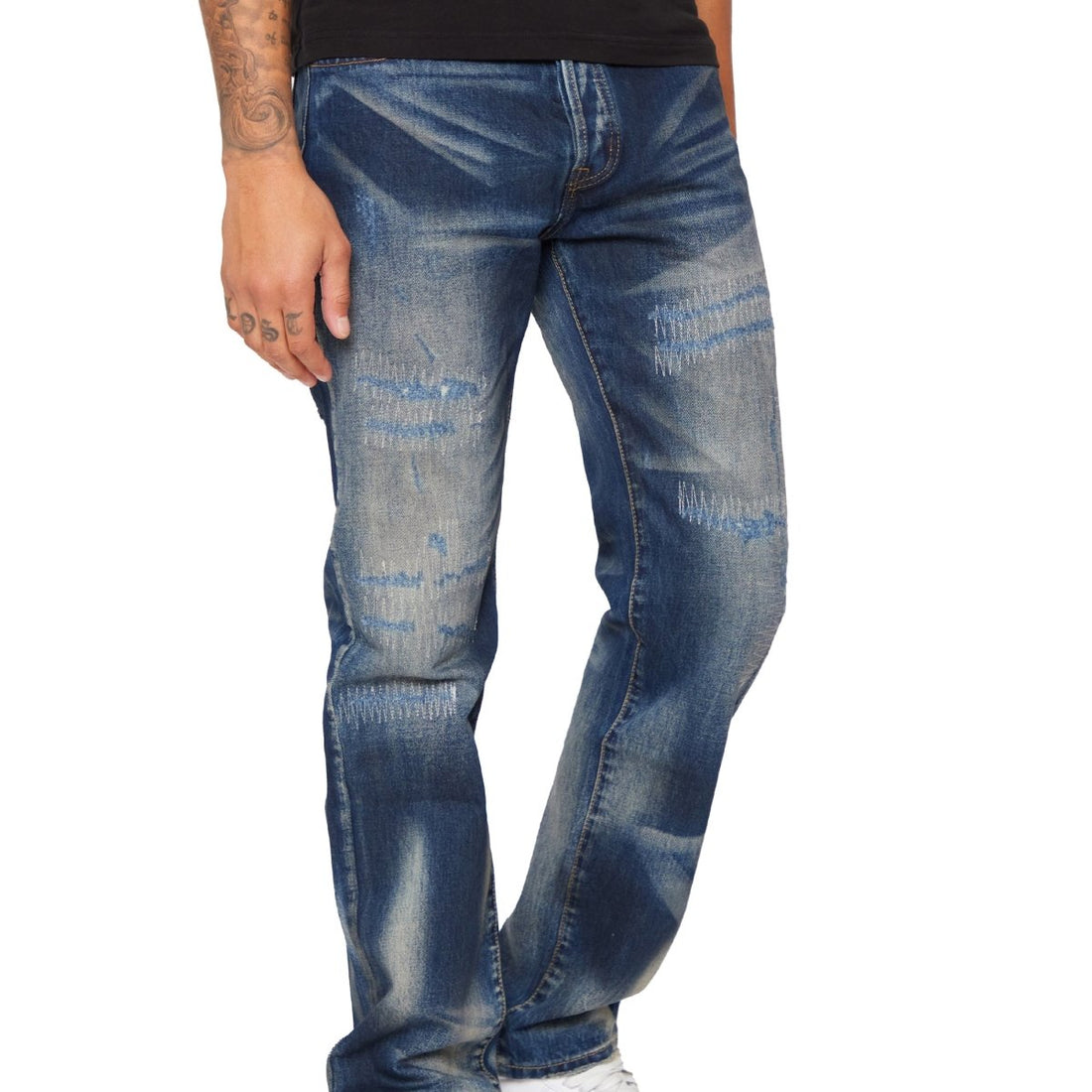 “MUSTANG” STRAIGHT LEG AZZURRO - Valabasas