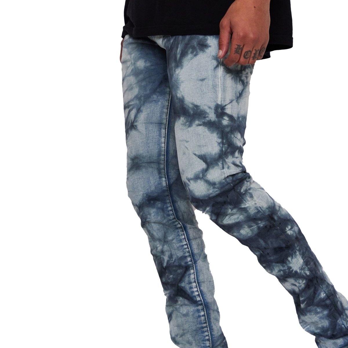 “NAVAGIO” VALABASAS JEANS GREY MARBLE - Valabasas