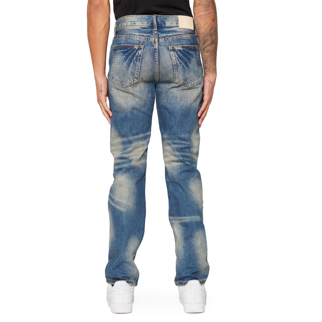 “OUTLAW” STRAIGHT LEG BLU SPORCO - Valabasas