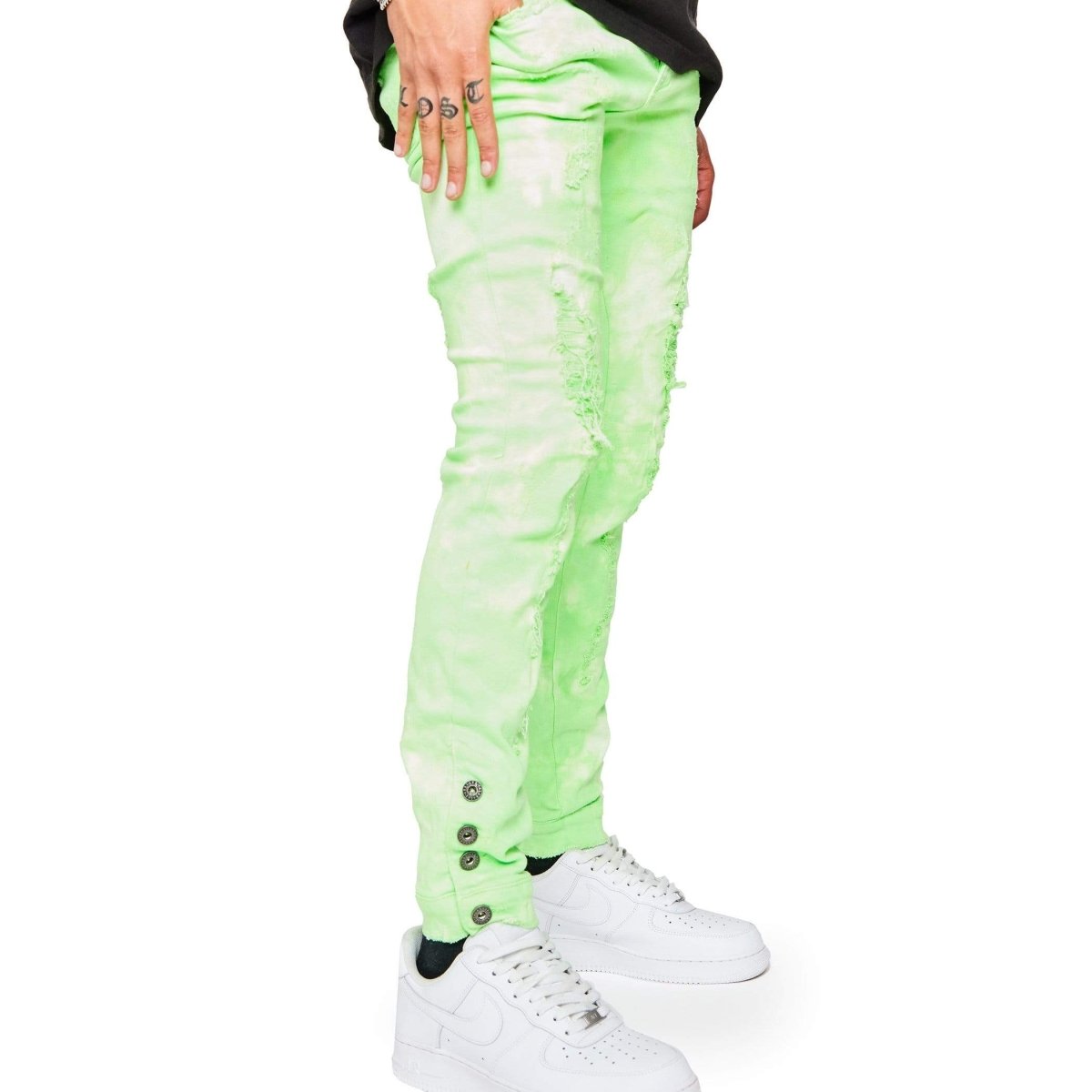 VALABASAS JEANS “V45" VERDE