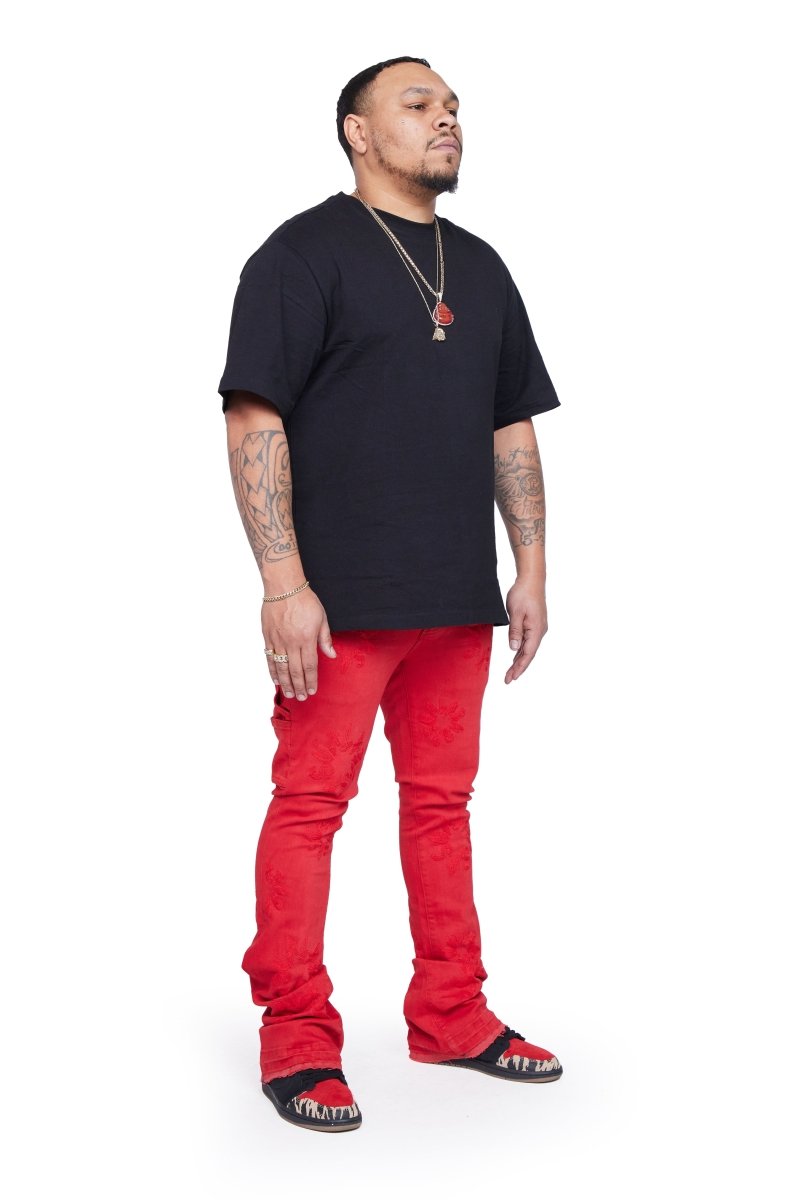 VALABASAS JEANS “ART” RED WASHED