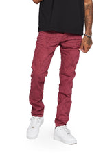 “VLOVE” SKINNY JEAN BURGUNDY
