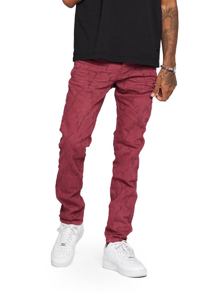 VLOVE” SKINNY JEAN BURGUNDY – Valabasas