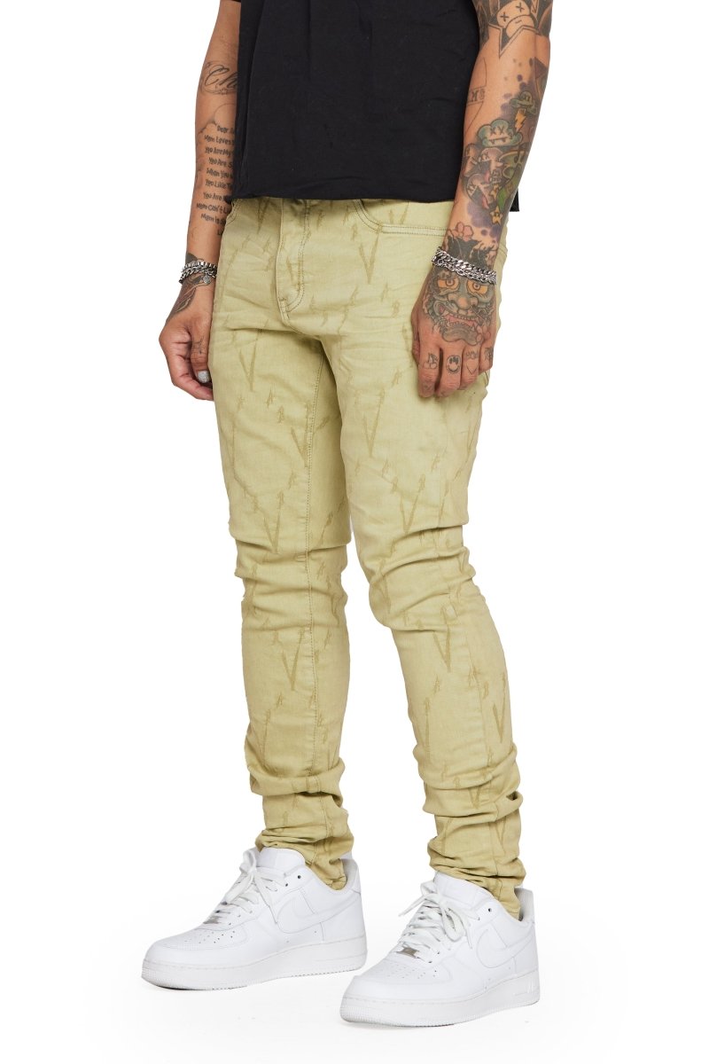 "VLOVE" SKINNY JEAN OLIVE - Valabasas