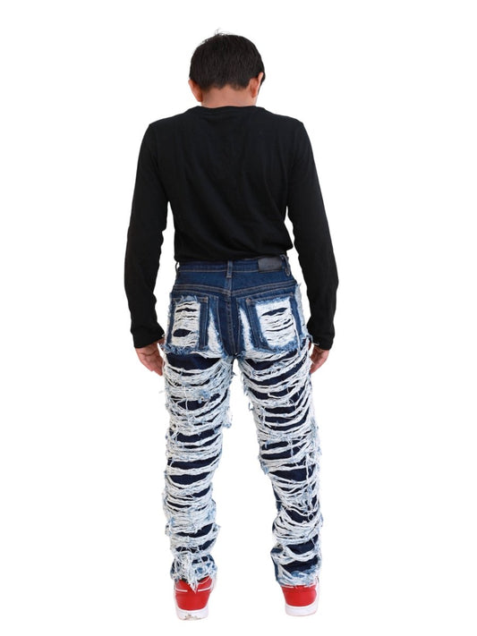 VPLAY KIDS JEAN "RAVAGED" INDIGO - Valabasas