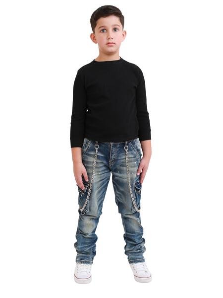 VPLAY KIDS JEANS "AURA" LIGHT WASHED - Valabasas