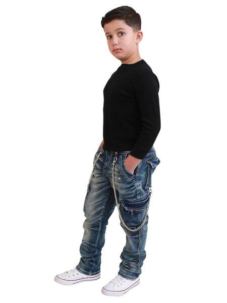 VPLAY KIDS JEANS "AURA" LIGHT WASHED - Valabasas
